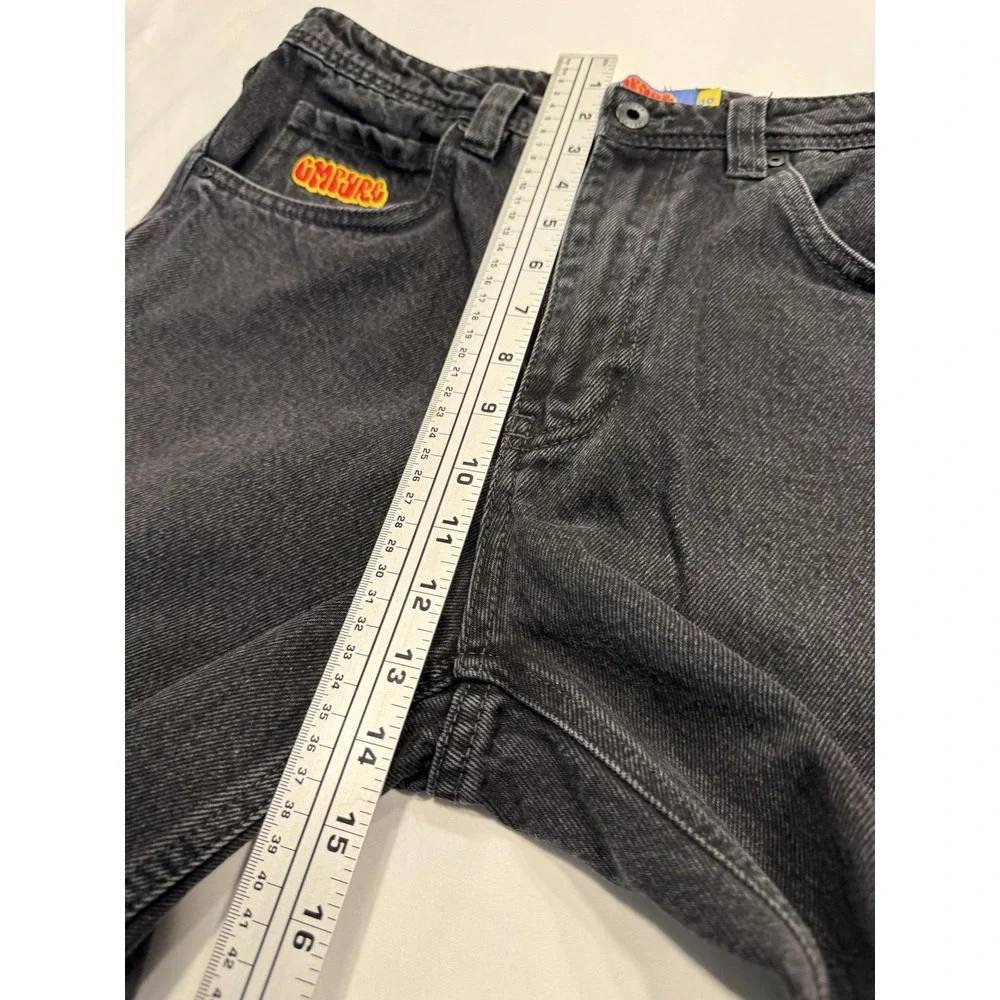 Empyre Loose Jeans Mens 30 Black Relaxed Denim Dark‎ Wash Logo Casual